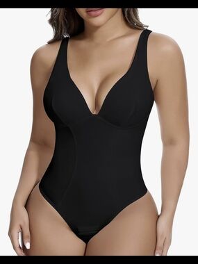 SHAPERIN Women's Deep V Neck Shapewear Bodysuit #1316